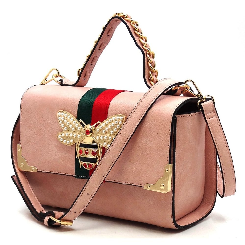 Bee Lovely Stripe Boxy Handbag